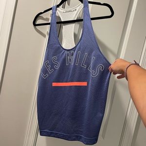 Reebok Women’s Reversible Les Mills L Jersey White and Purple